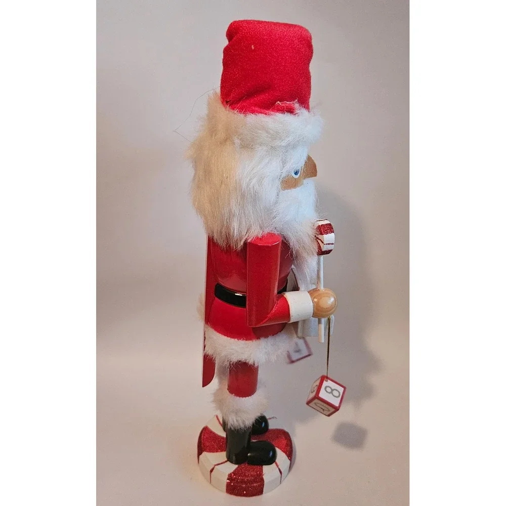Senheng Santa Claus Wooden Nutcracker Christmas Countdown Calendar13 Inch KN0906
